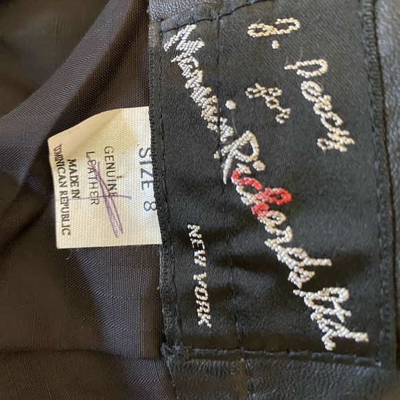 J.percy for Marvin Richard’s black leather skirt size 8 - Picture 1 of 5